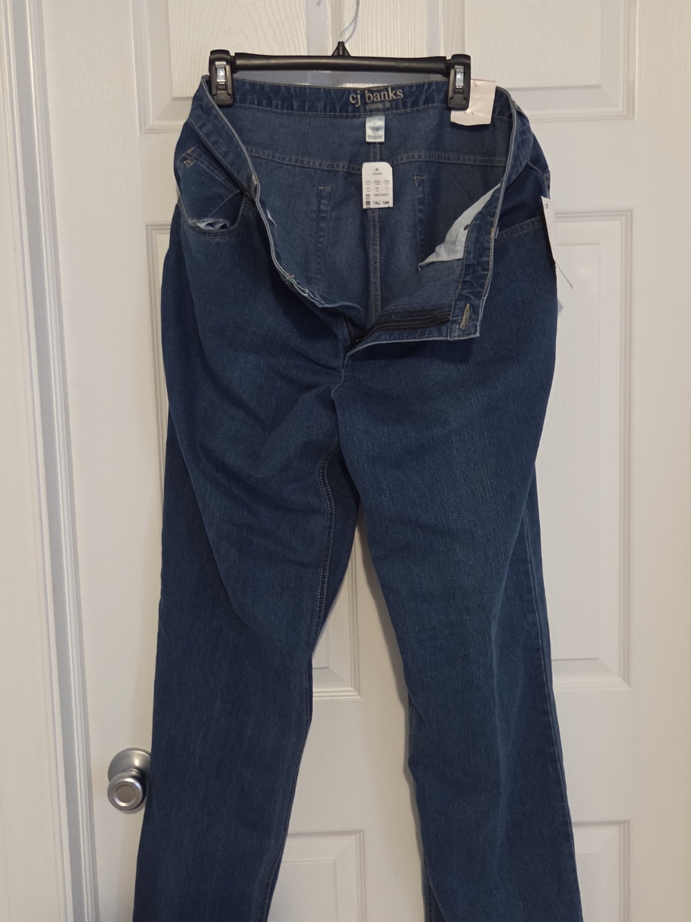 CJ Banks Navy Blue Straight-Leg Jeans 16T